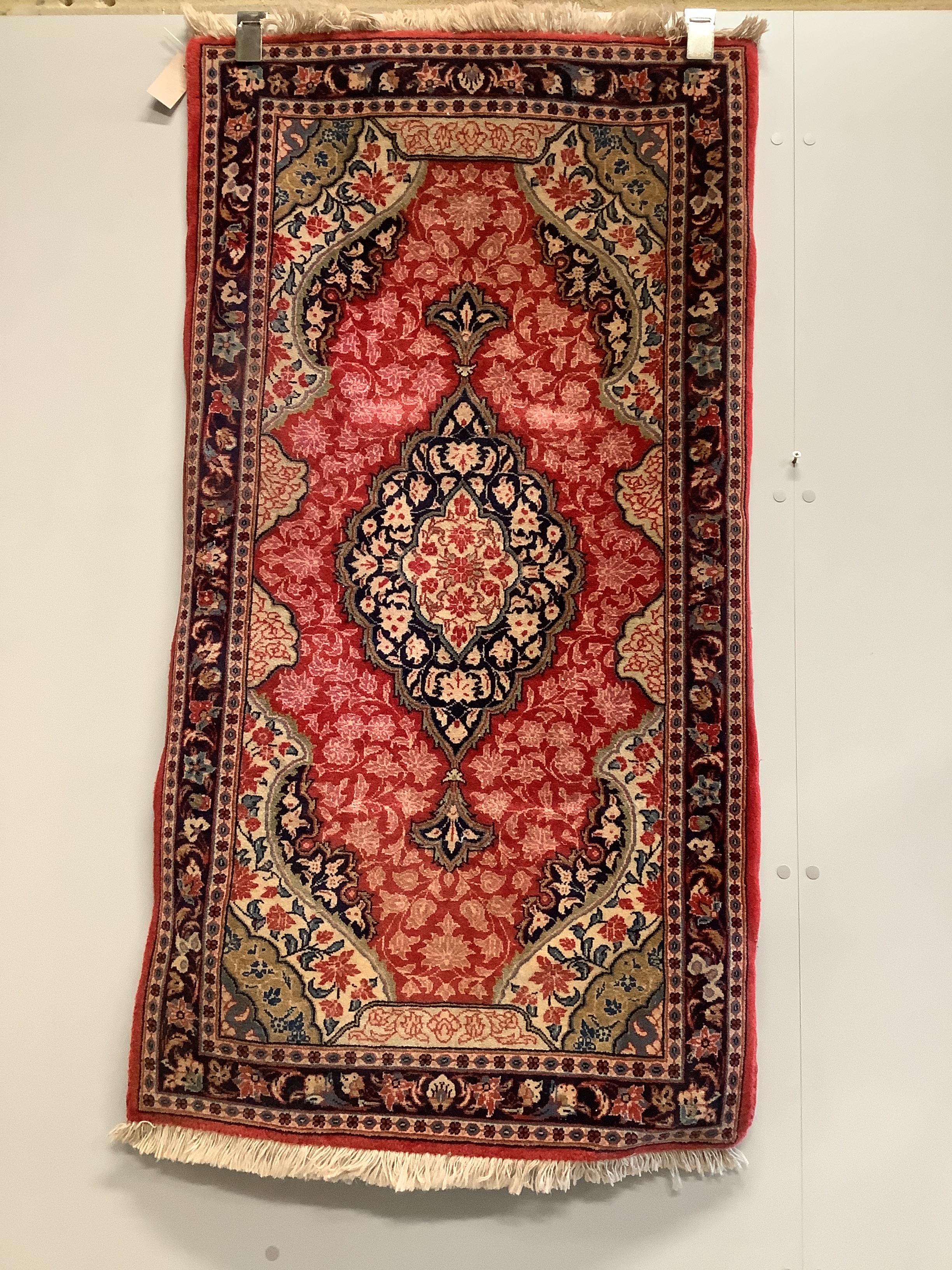 Two North West Persian rugs, larger 130 x 70cm